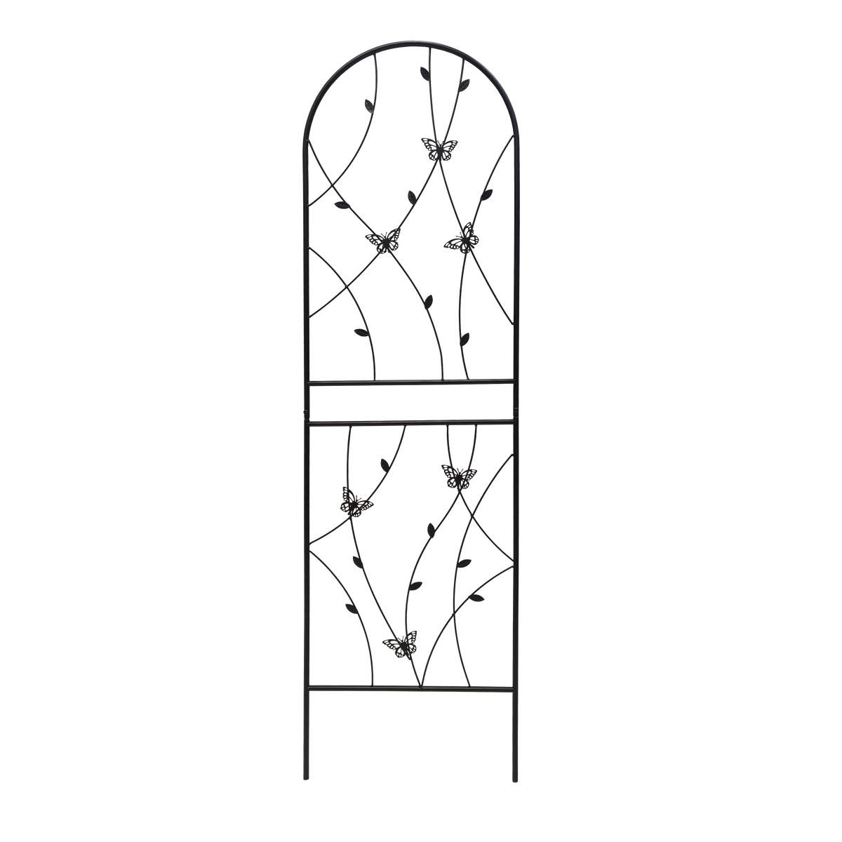 Metal Garden Trellis 4 Pack with Rustproof Finish - Black