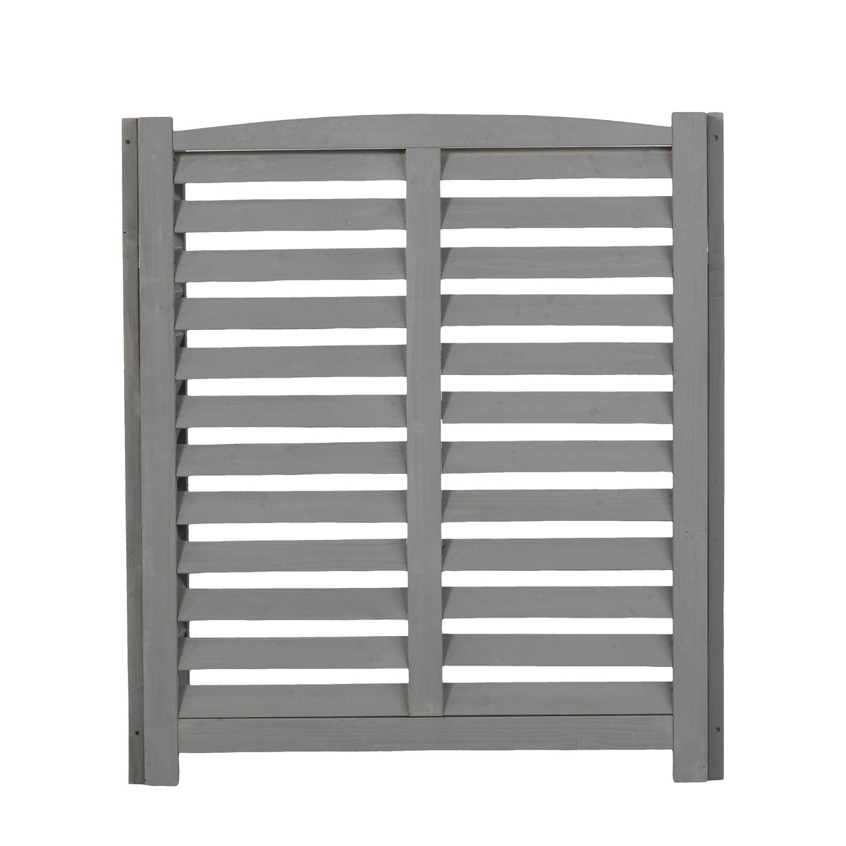 3 Panel Outdoor Wooden Air Conditioner Fence with Privacy Screen - Light Brown or Dark Gray