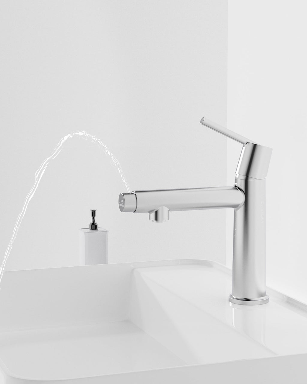 Chrome Single Handle Bathroom Faucet with Dual-Function - Polished Chrome