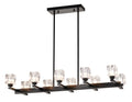 10-Light Dining Room Chandelier with Contemporary Design - Metal