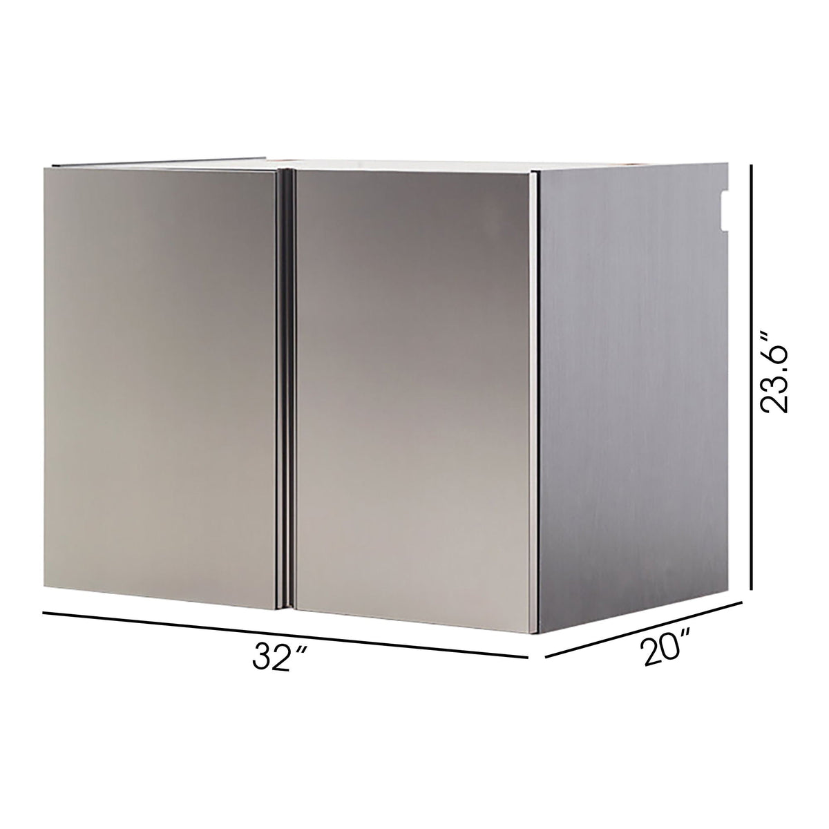 Wall Mounted Garage Cabinet with Soft Close Doors - Dark Gray