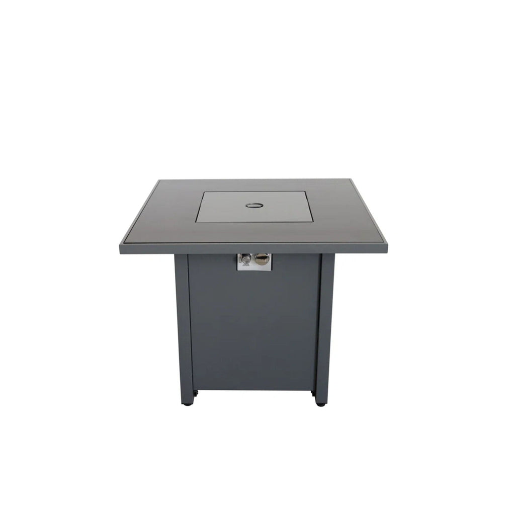 Gray Outdoor Fire Pit Table with Lid - High-Quality Materials