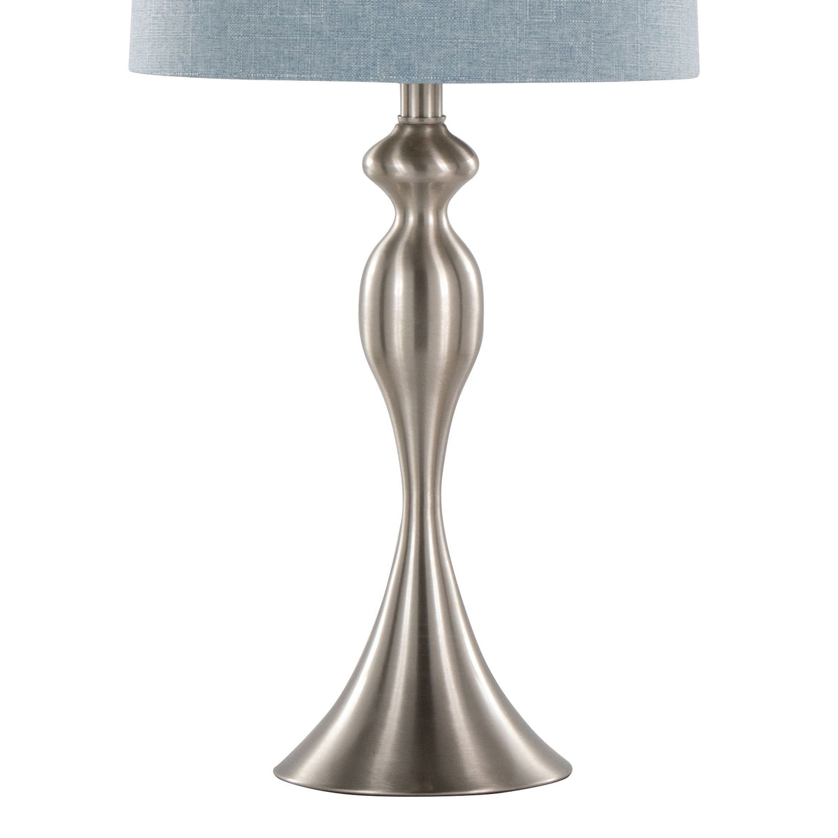 Ashland Contemporary Table Lamp Set with Double-Layer Shade - Multiple Colors