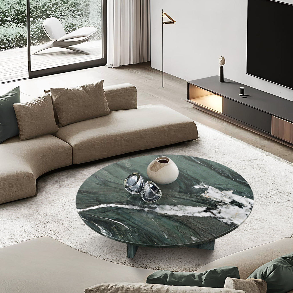 Luxury Coffee Table with Unique Veining - Natural Stone Design