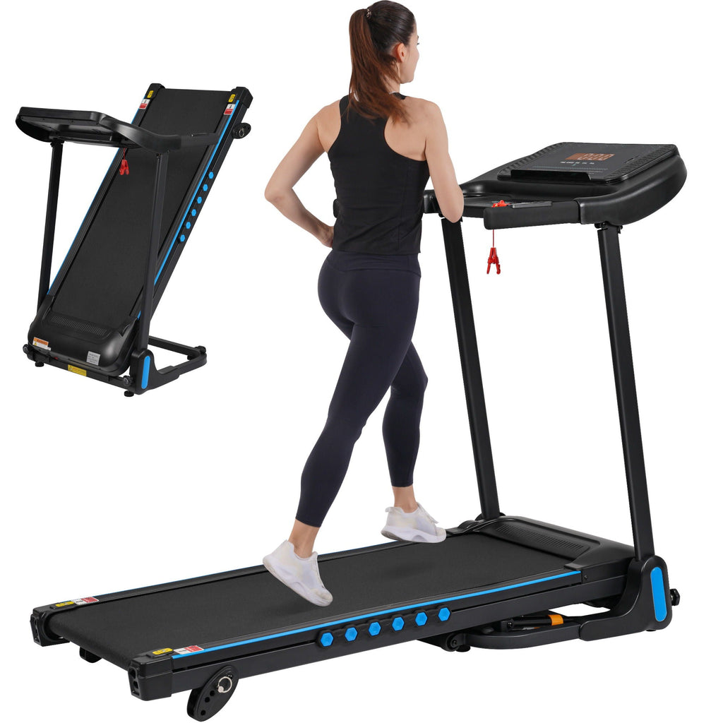 Incline Treadmill for Running & Walking with Hydraulic Folding - Black