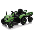 24V Ride On Tractor with Trailer and Bluetooth - Emerald or Blue