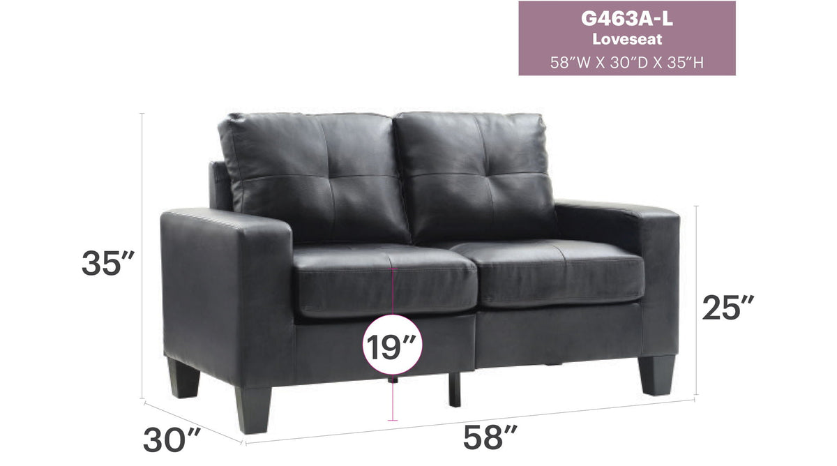 Track Arm Loveseat with Pocket Coil Comfort - Multiple Colors