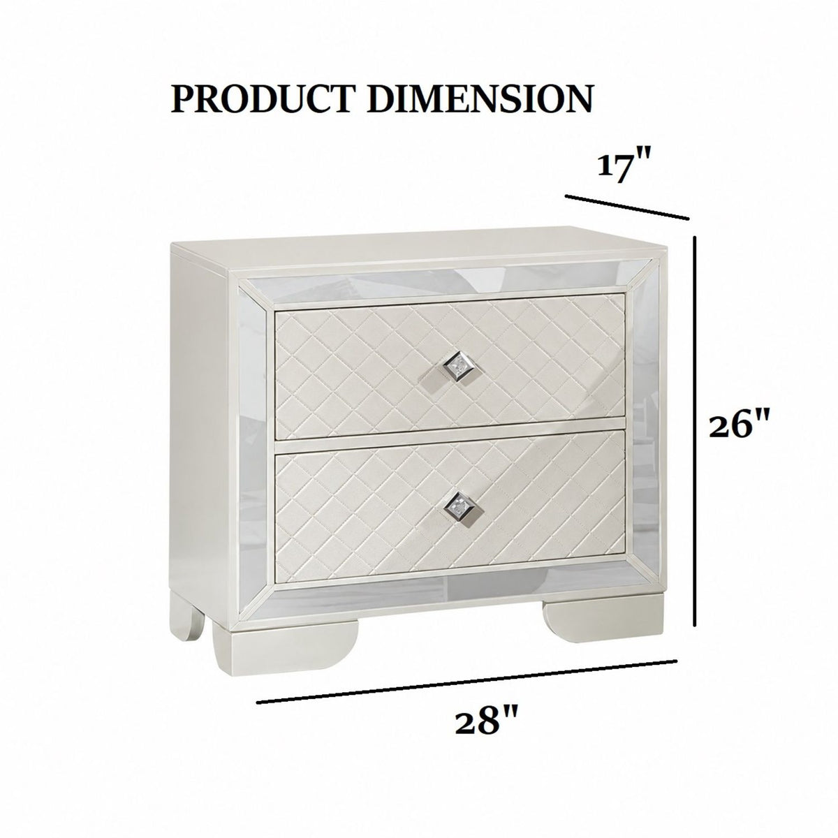 Contemporary 3 Piece Bedroom Set with LED Lights - Beige