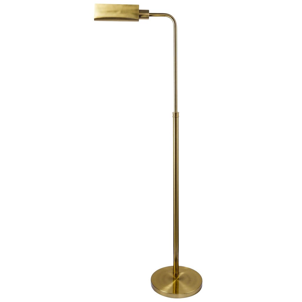 Gold Floor Lamp with Slim Profile and Sturdy Metal Base - Elara