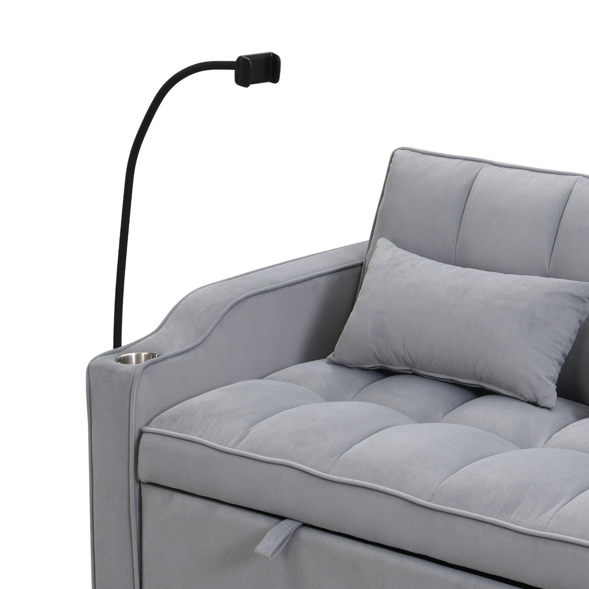 Modern Loveseat Futon Sofa with Pullout Bed and Adjustable Backrest - Multiple Colors