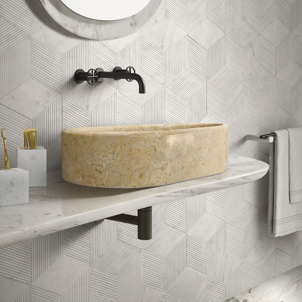 Semi Polished Bathroom Vessel Sink