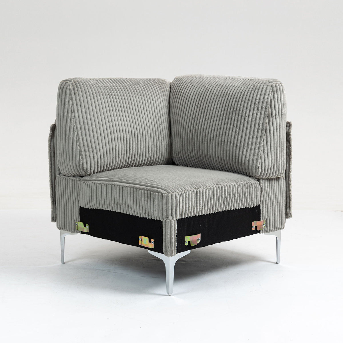 Modular Sectional Sofa Corner Seat with Versatile Configuration - Gray or Beige