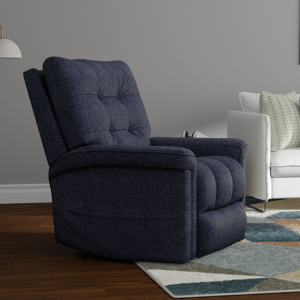 Velour Power Lift Chair with Lift Assist - Blue