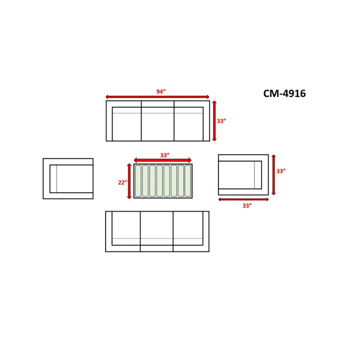 Stylish Sofa Seating Group With Cushions - Multiple Set Options, Dark Gray, Gray, or Dark Brown