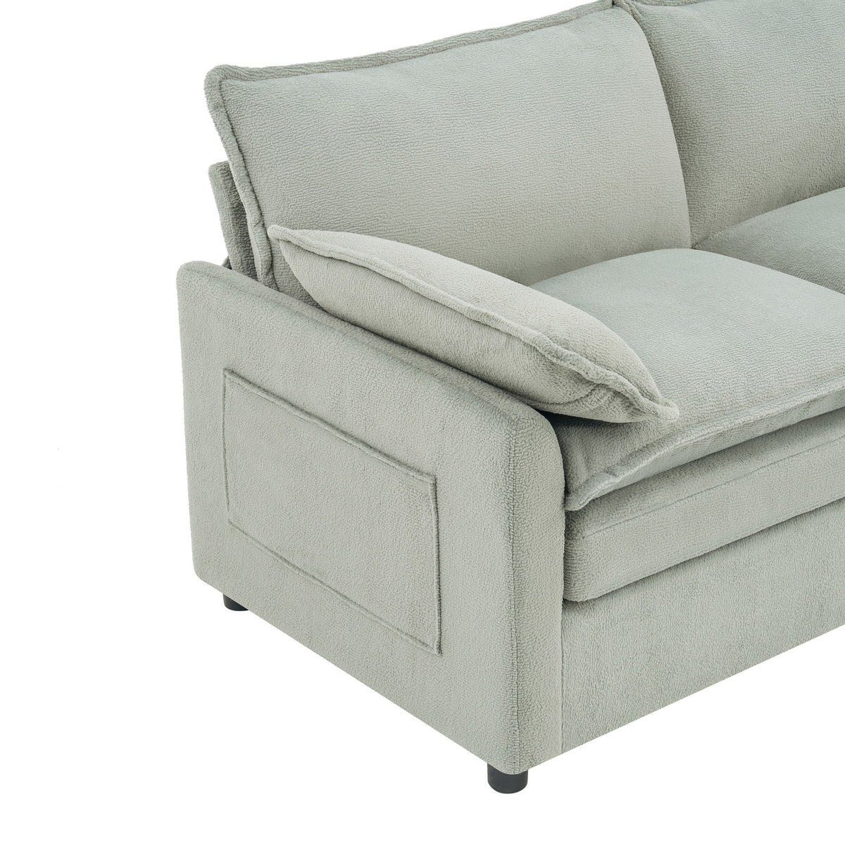 Modern Single Seat Accent Chair with Side Storage Pockets - Multiple Colors