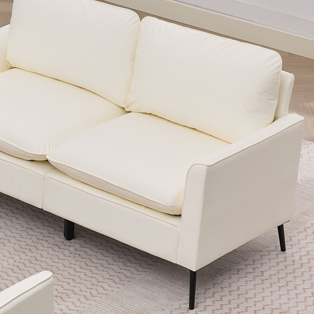 Upholstered Loveseat with Plush Headrest - Multiple Colors
