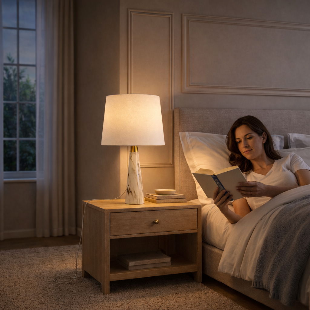 Enclave Hydro Table Lamp with On/Off Switch Base Shade