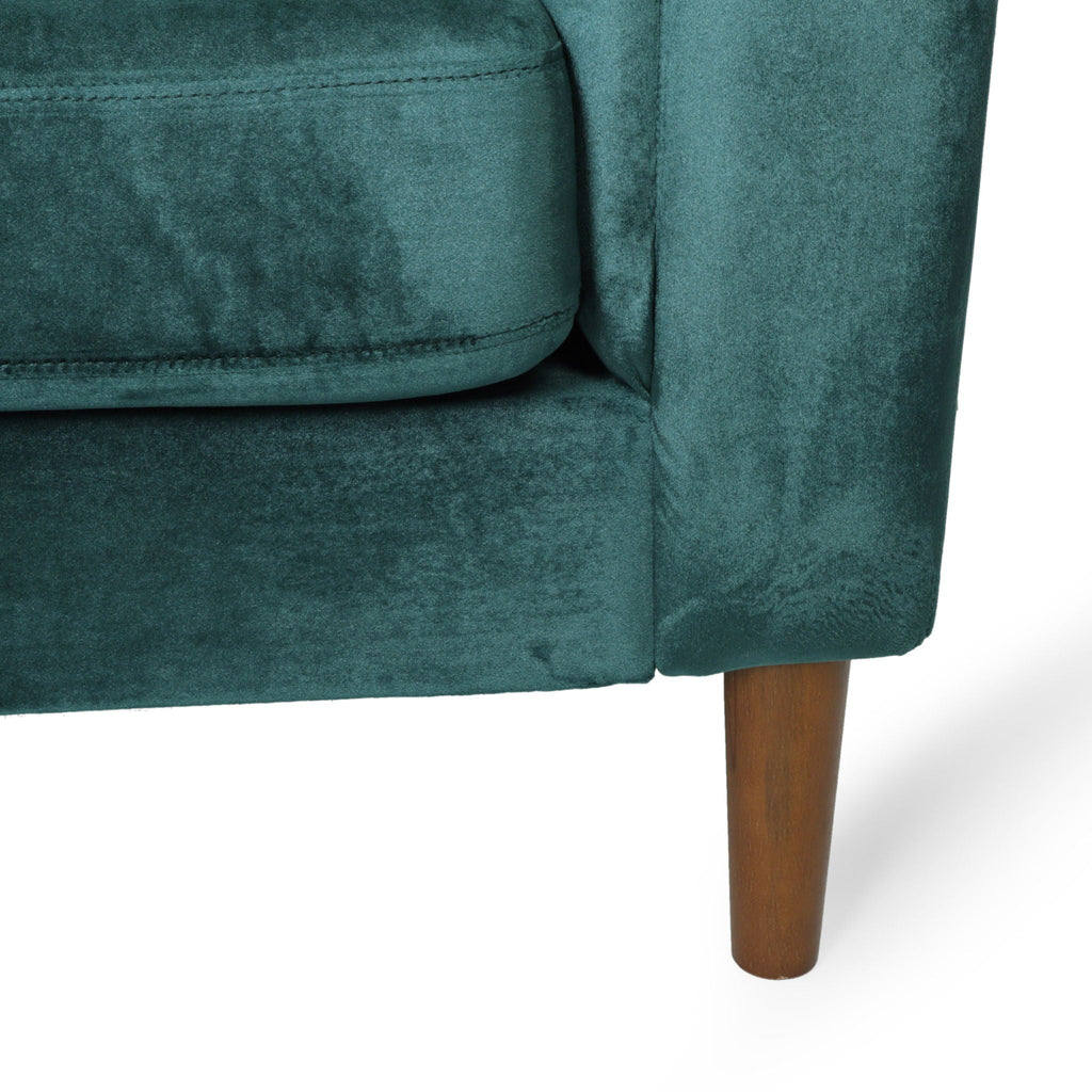 Contemporary 3 Seater Sofa with Button Tufted Accents - Dark Green or Beige