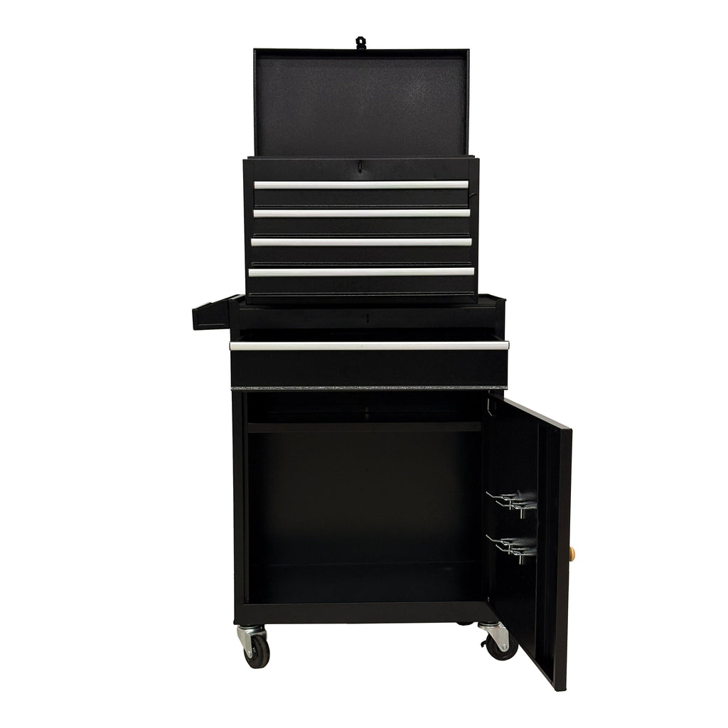5-Drawer Rolling Tool Chest with Lockable Wheels - Black