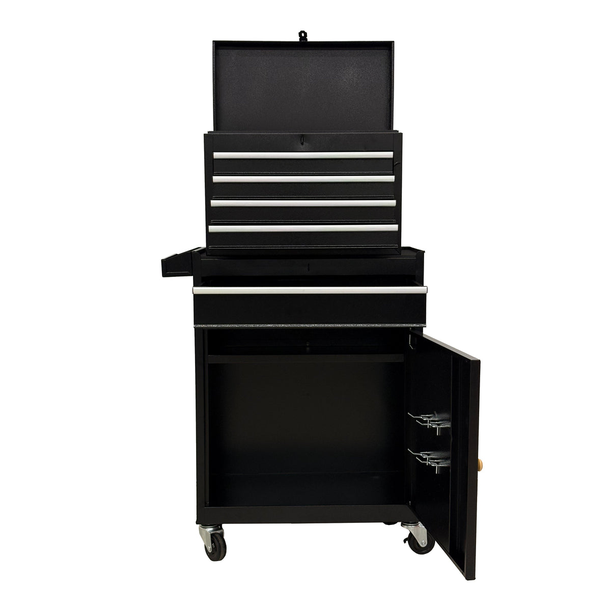 5-Drawer Rolling Tool Chest with Lockable Wheels - Black