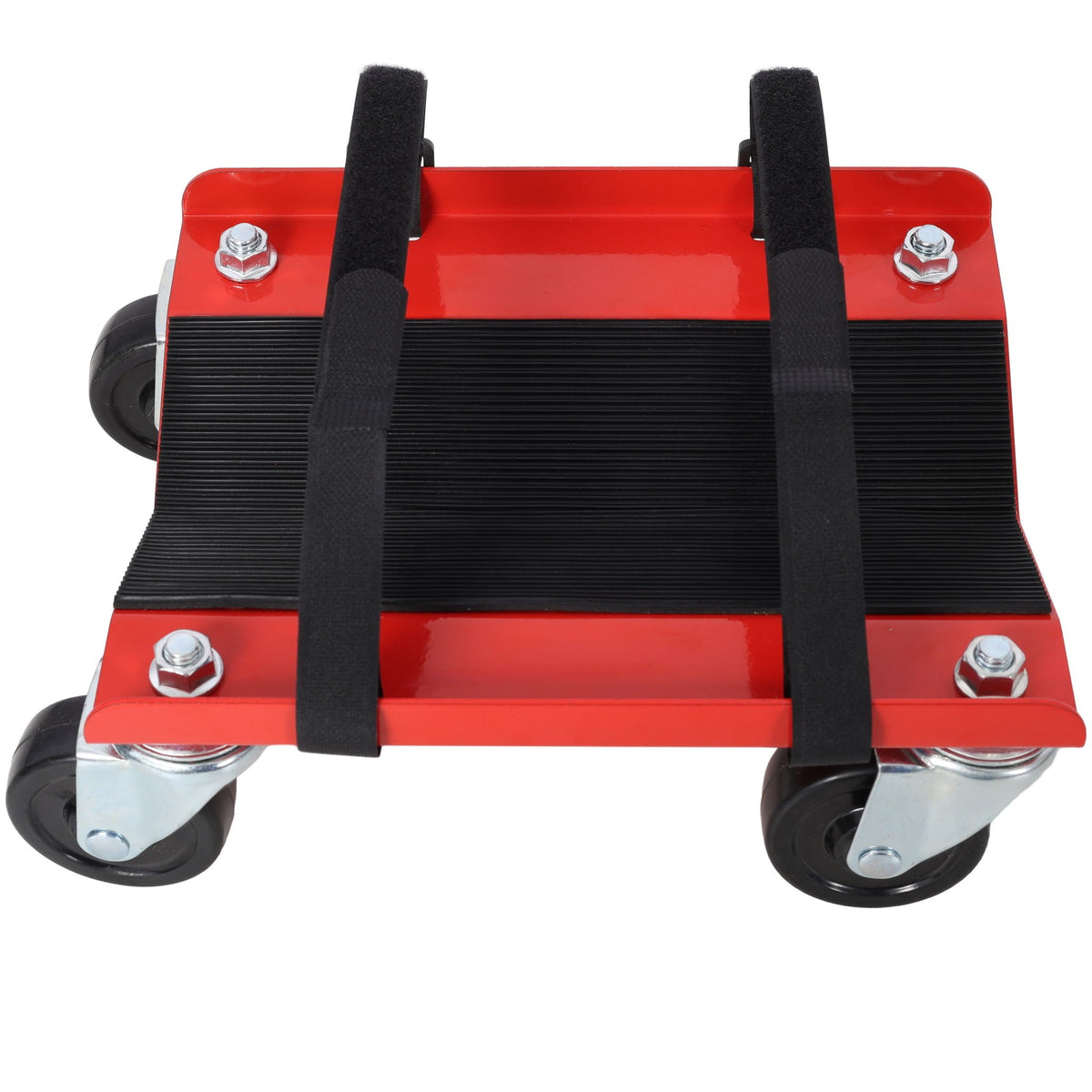 Heavy Duty Snowmobile Dolly V Slide with Swivel Casters - Steel, Red