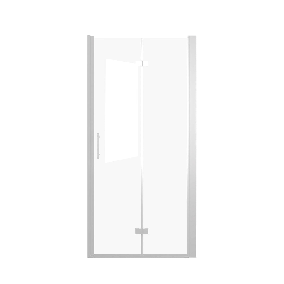 Bifold Shower Door with 6mm Tempered Glass - Brushed Nickel