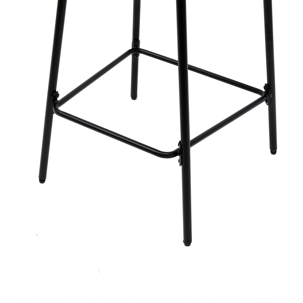 Boho Style Handwoven Paper Rope Counter Stools with Rubber Wood Frame - Light Brown or Beige