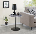 Marble Textured Top End Table - Circa Collection - White, Black, Gray