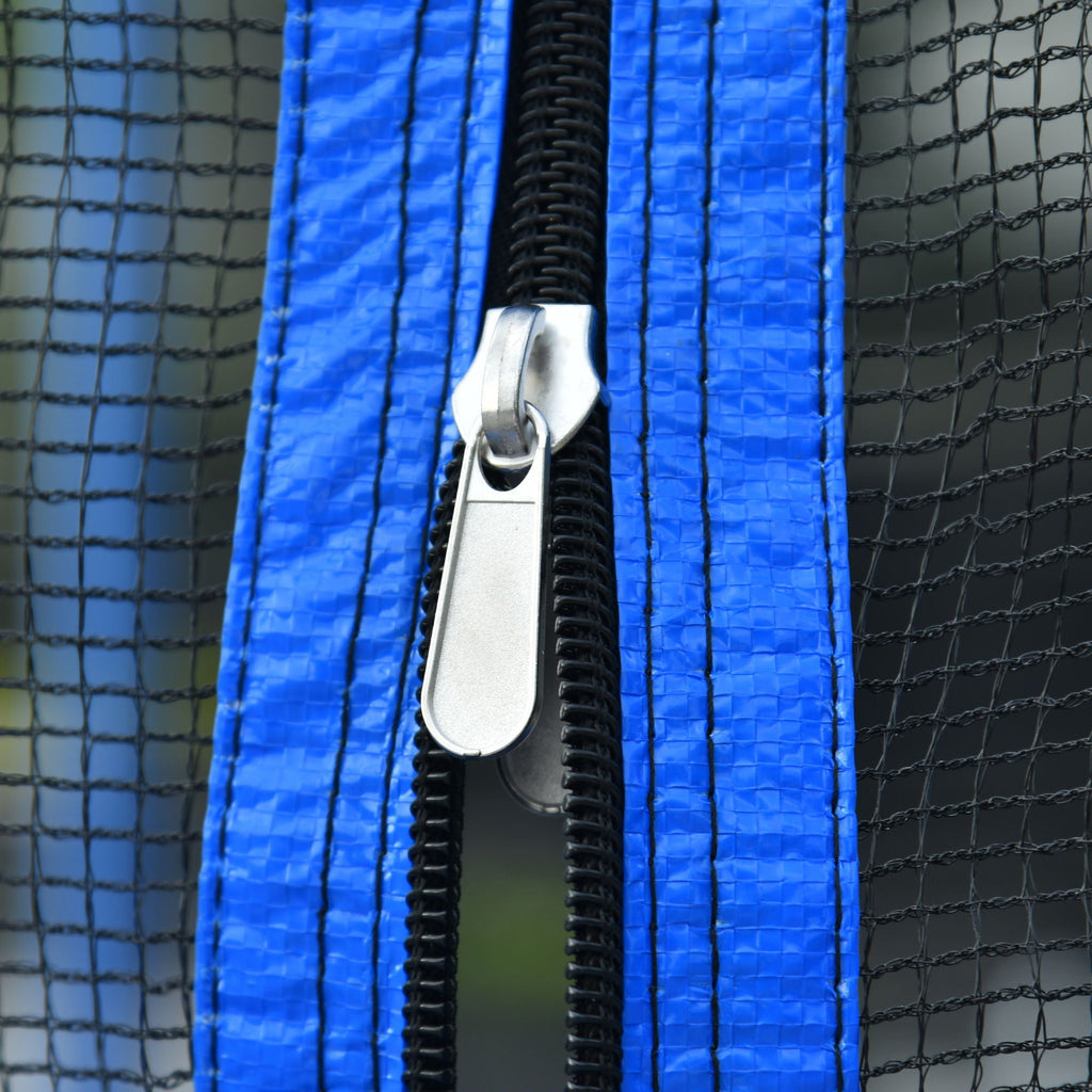 14Ft Trampoline with Basketball Hoop and Ladder - Blue