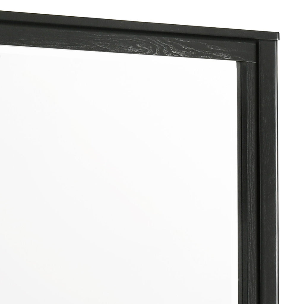 Black Bedroom Mirror with Deep Frame - Opel