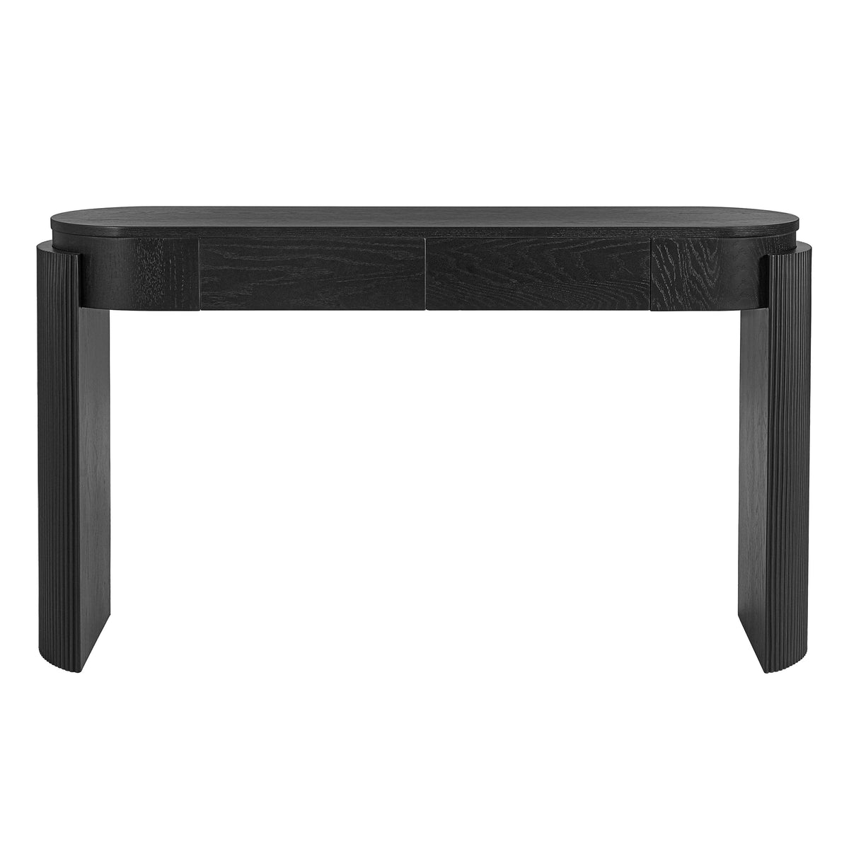 Entryway Table with Storage, Solid Wood Frame - Black or Navy