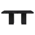 Jhoanna Dining Table with Double Pedestal Base - Black