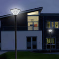 15" Black Outdoor Post Light with LED and Remote Control - Black