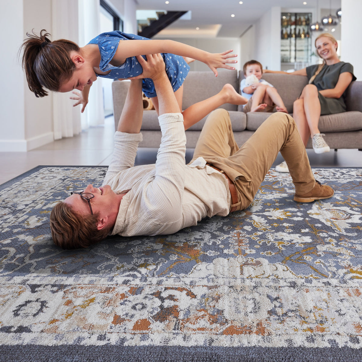 Payas Collection 7.9x10 Rug with Durable Polyester Construction - Multiple Colors