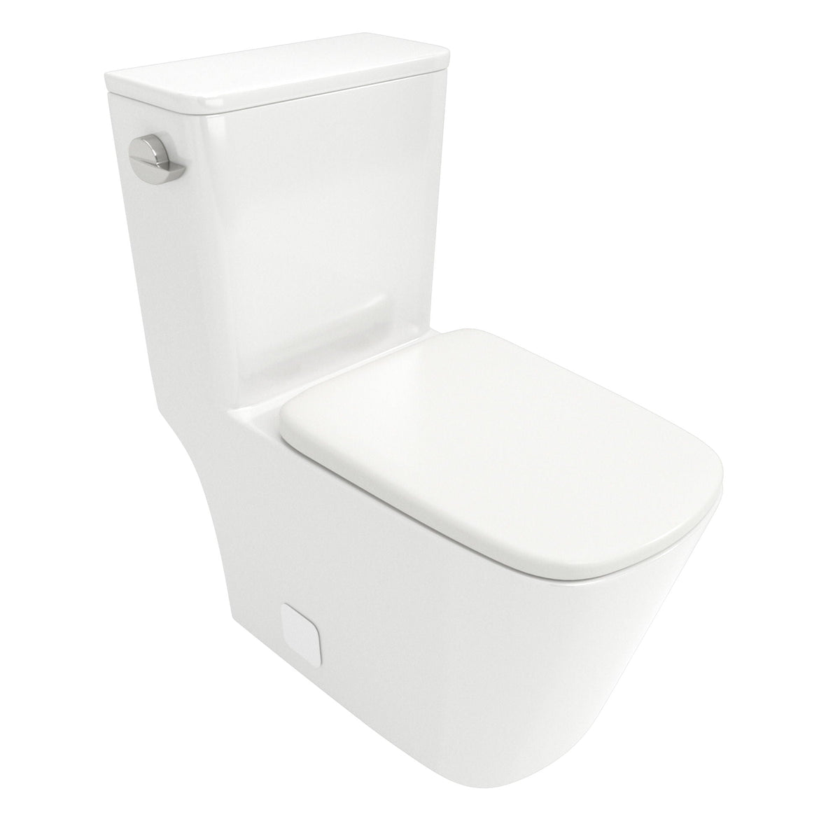 1 Piece Toilet with Single Flush and Soft Closing Seat - White