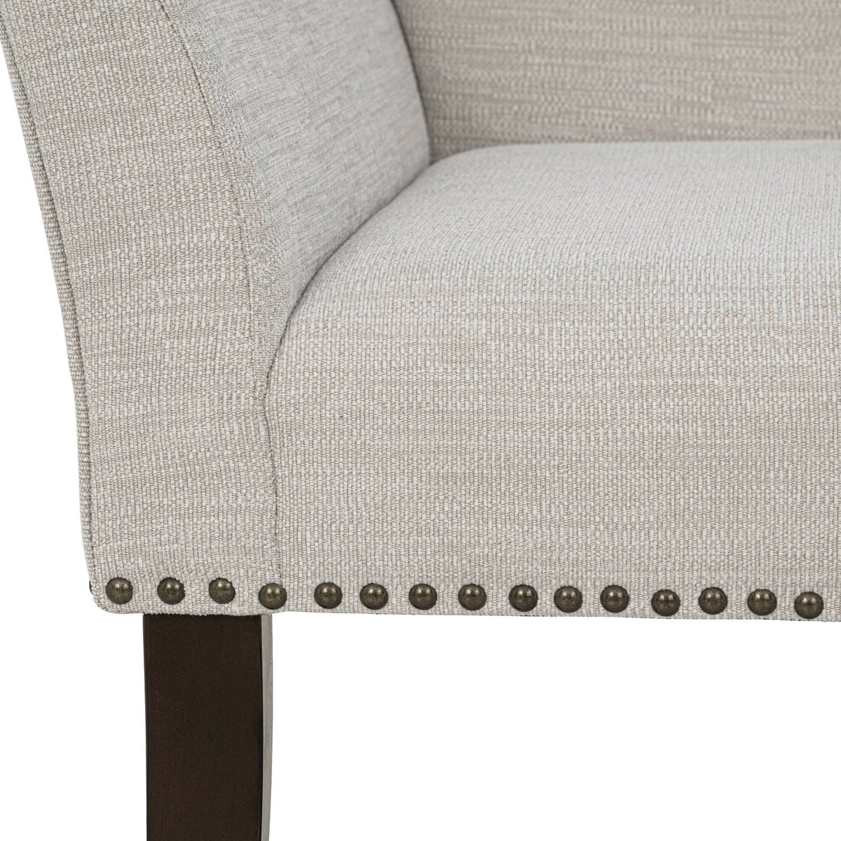 Welburn Upholstered Bench with Low Back and Flared Arms - Blue, Light Blue, or Beige