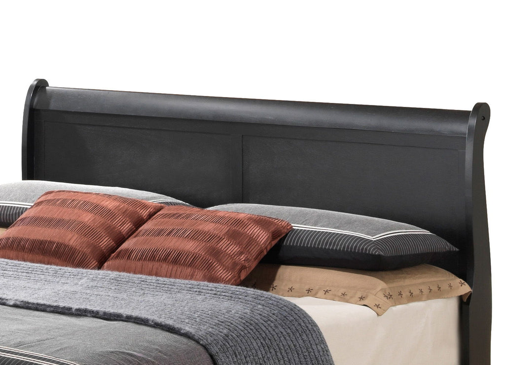 Upholstered Panel Sleigh Storage Bed with Dove Tail Drawers - Multiple Colors
