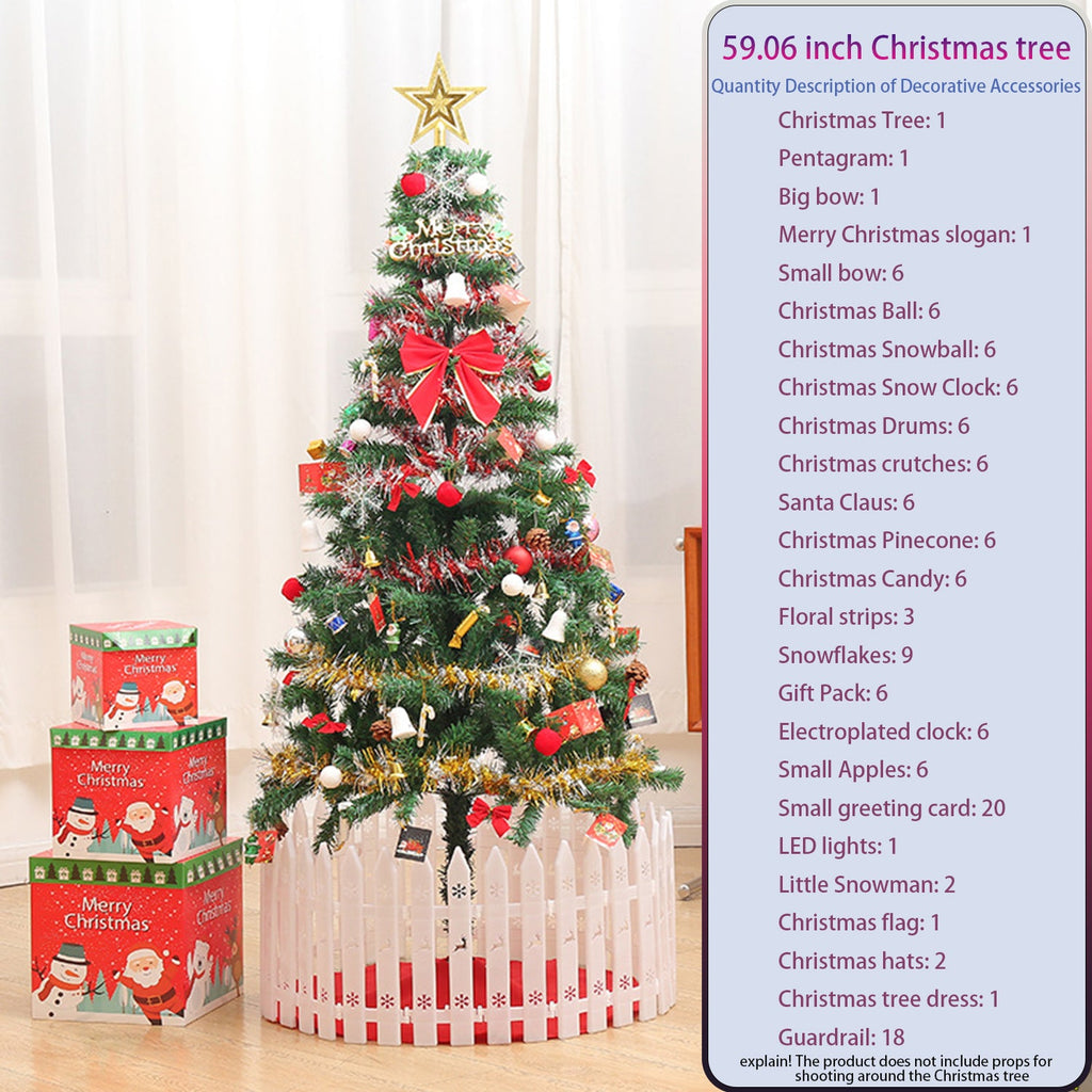 5ft Artificial Christmas Tree with LED Lights - Green