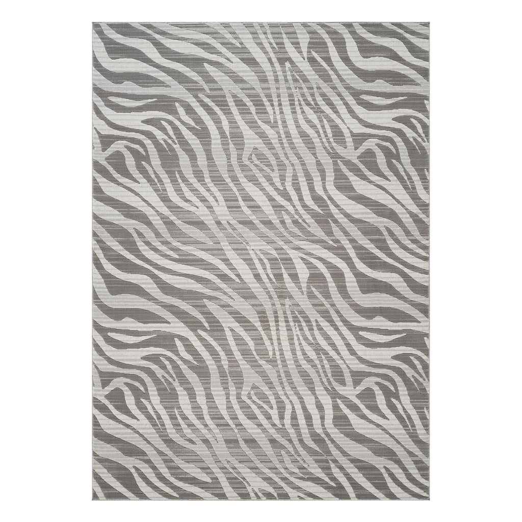 Geometric 3D Effect Area Rug with Ultra-Soft Fibers - Gray
