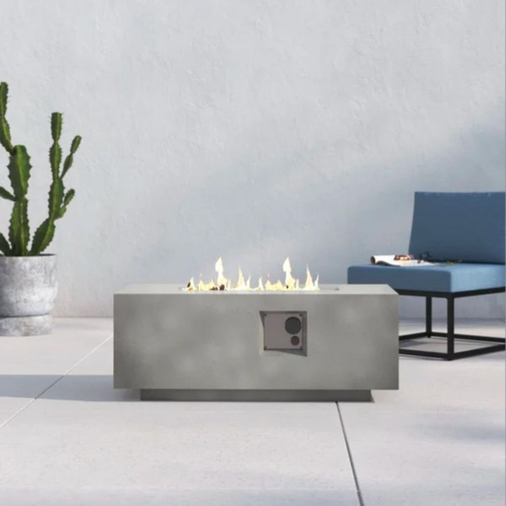 Propane Outdoor Durable Fire Pit Table with 50,000 BTU Output - Gray