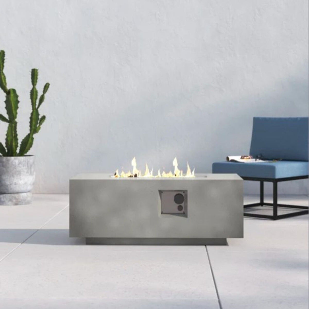 Propane Outdoor Durable Fire Pit Table with 50,000 BTU Output - Gray