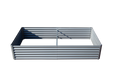 Galvanized Raised Garden Bed with Durable Steel Construction - Silver