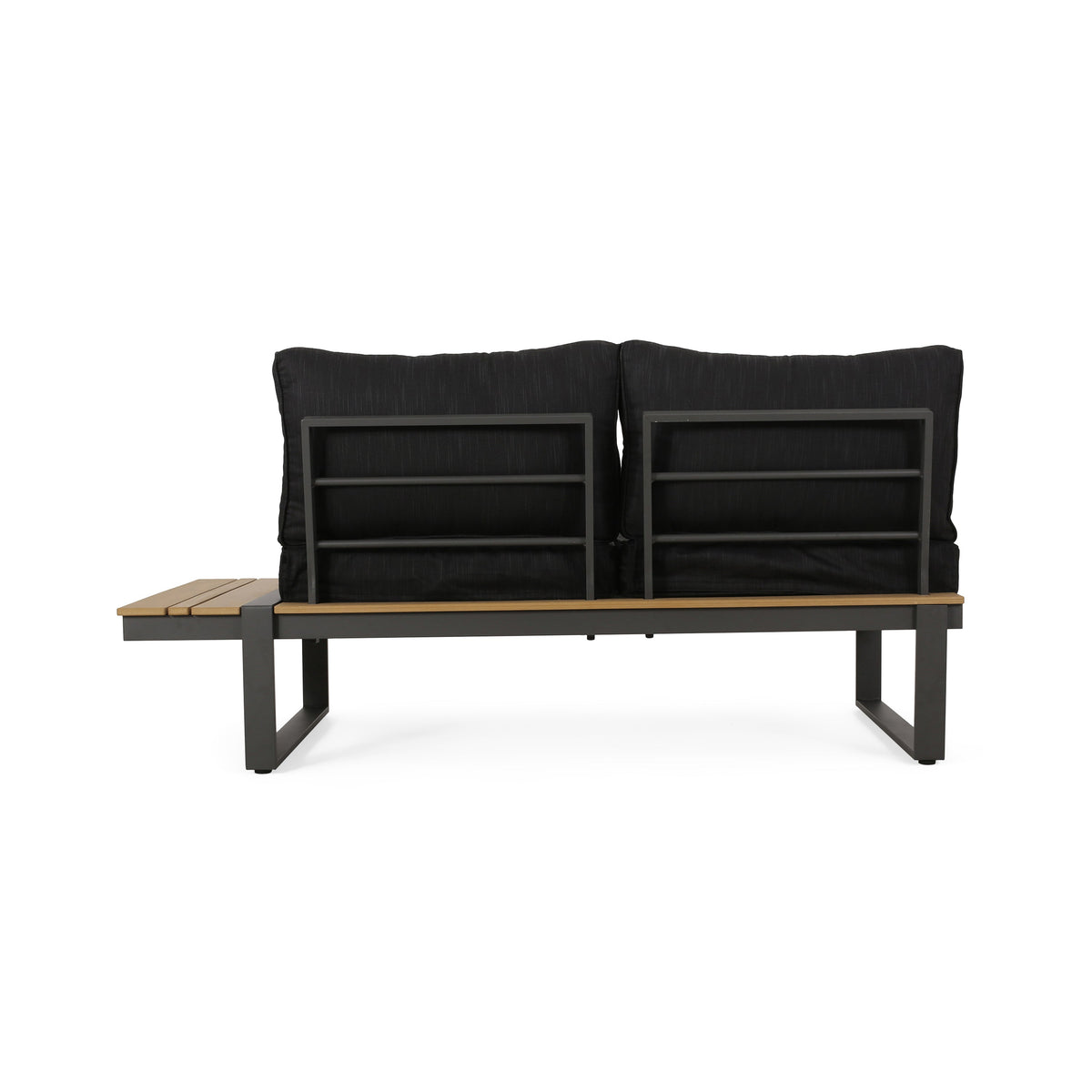 Sterling Right Arm Sofa Seater with Weather-Resistant Cushions - Grey