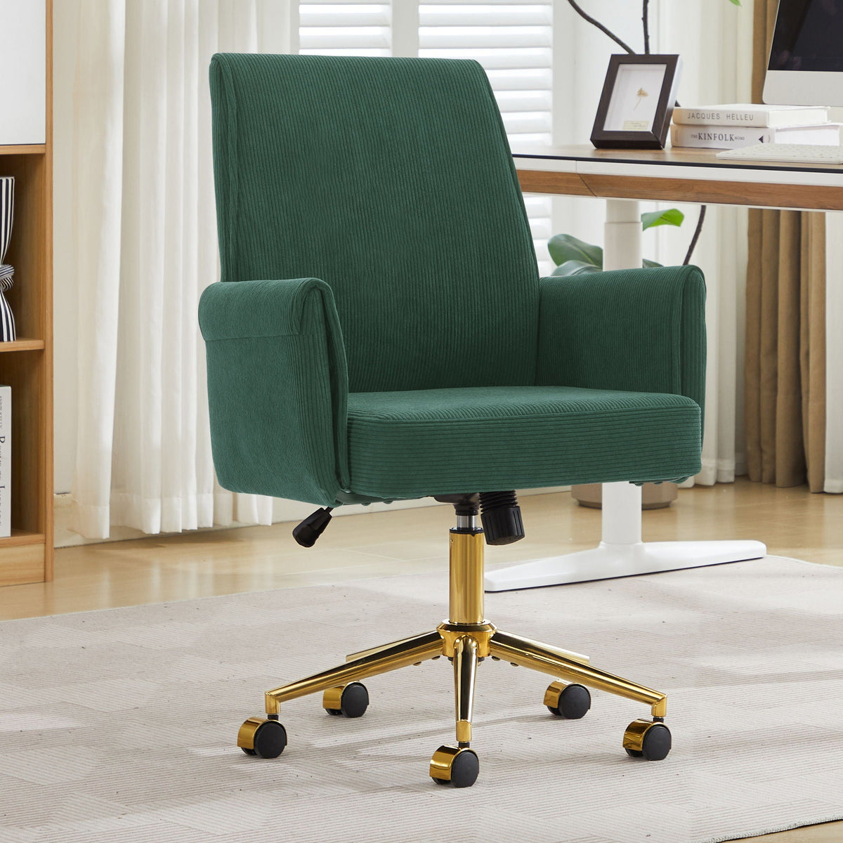 Ergonomic Mid Back Office Chair with Memory Foam Cushion - Multiple Colors