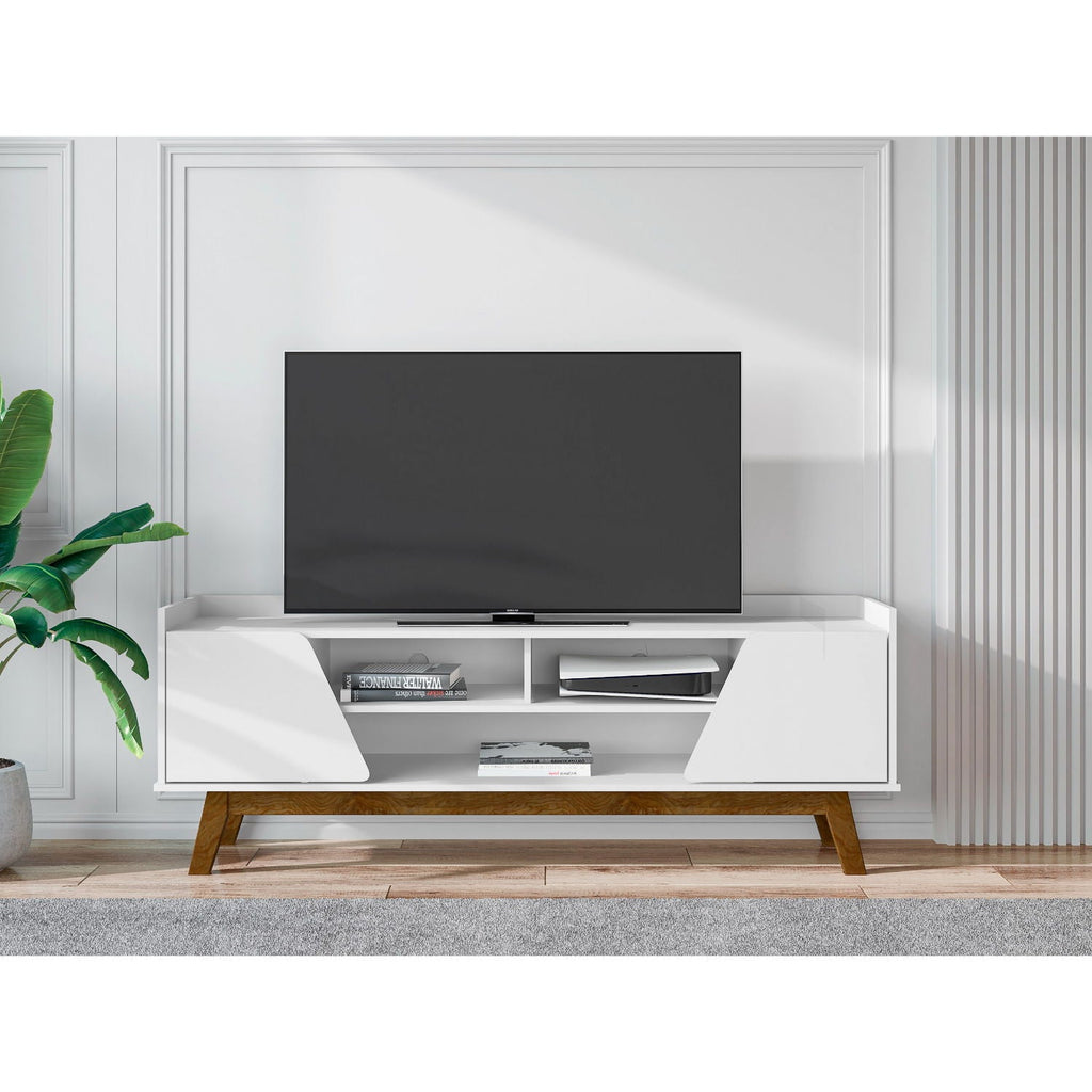 TV Stand with 5 Shelves and Soft Close Doors - Multiple Colors