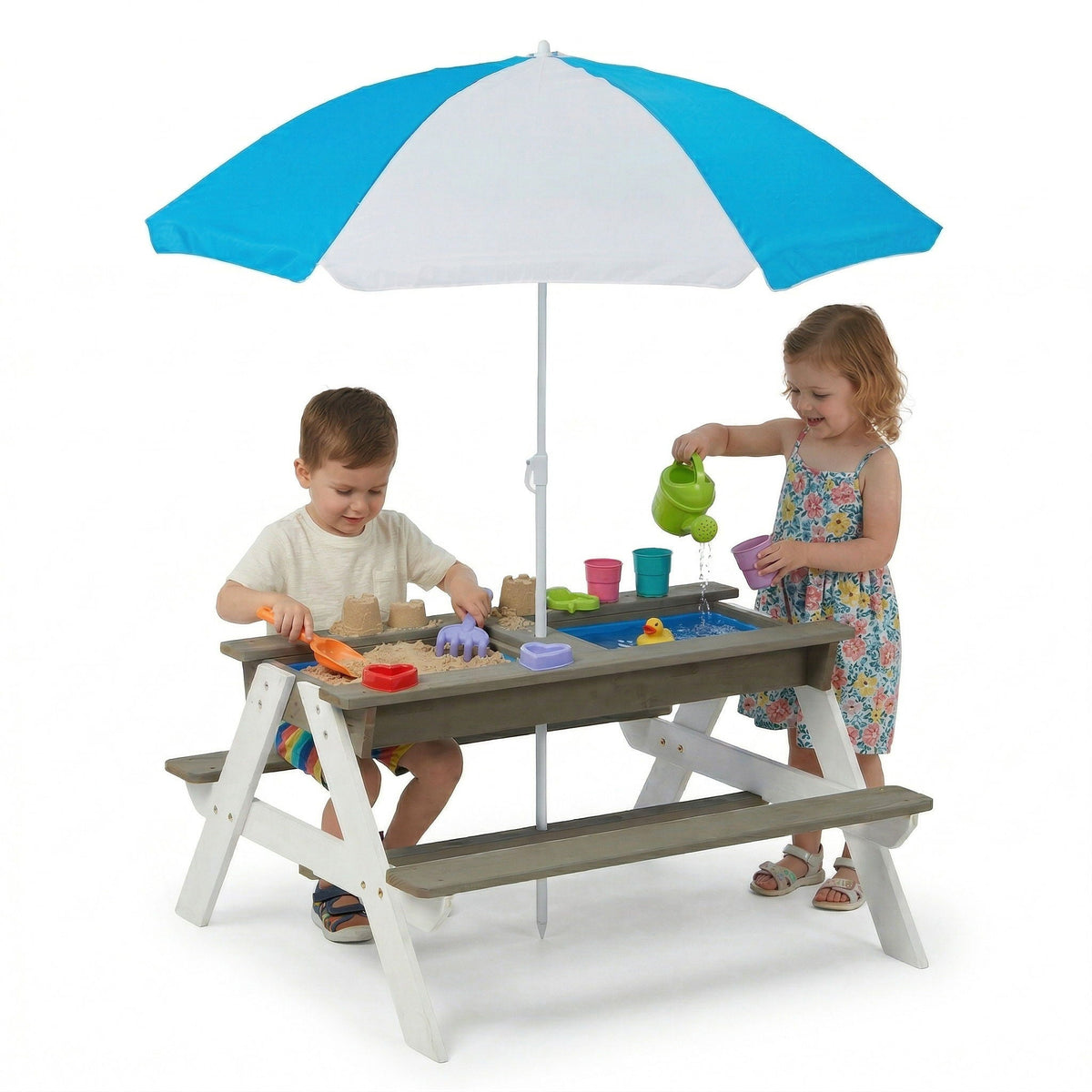 Kids Picnic Table with Sand and Water Table Conversion - Cedar Outdoor Table