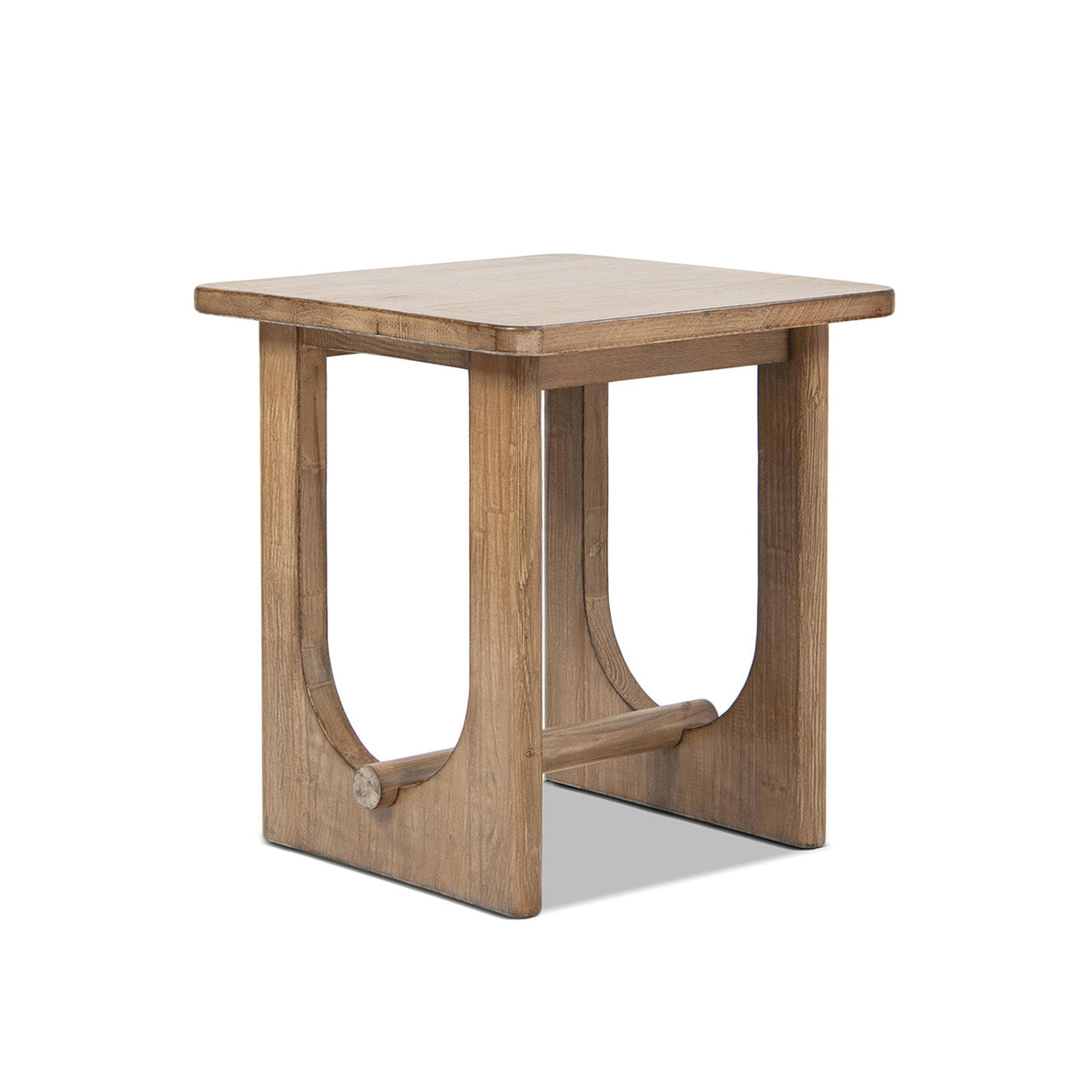 22" Square Side Table with Reclaimed Pine Wood - Antique