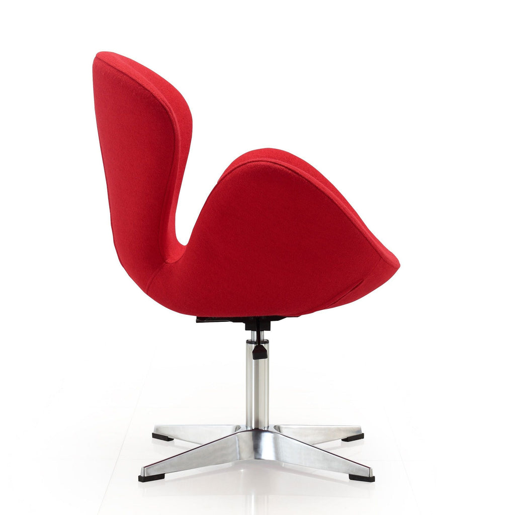 Raspberry Swivel Lounge Chair with 360-Degree Rotation - Multiple Colors