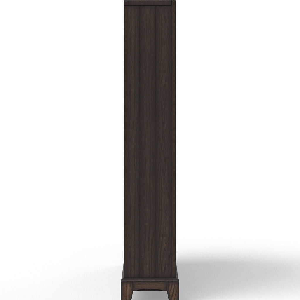 Chocolate Bookcase with Durable Solid Wood & MDF Construction - 72-Inch Height
