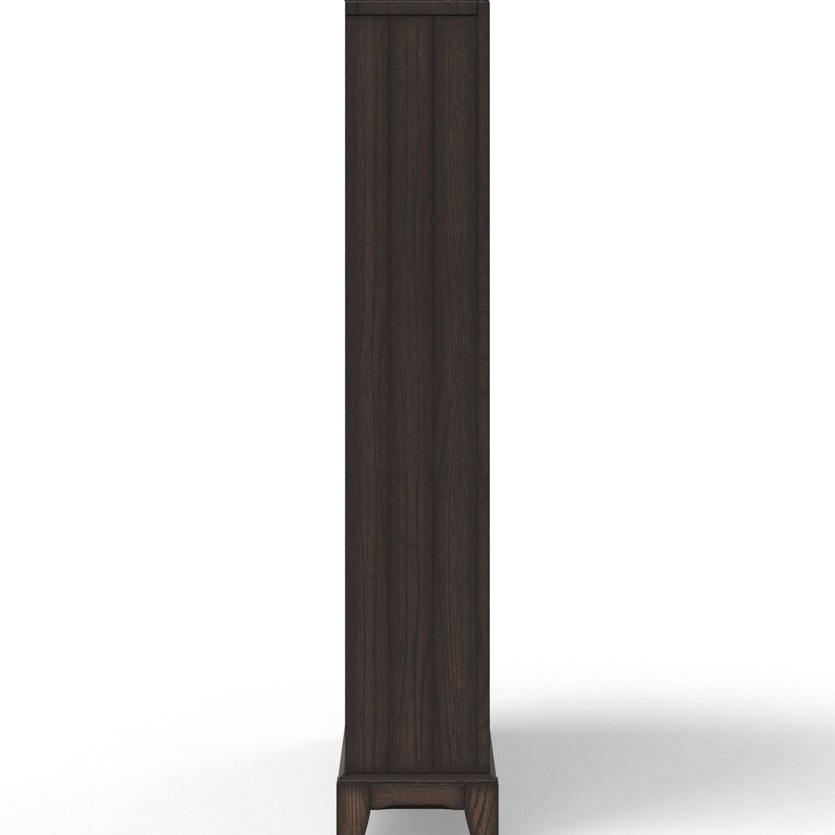 Chocolate Bookcase with Durable Solid Wood & MDF Construction - 72-Inch Height